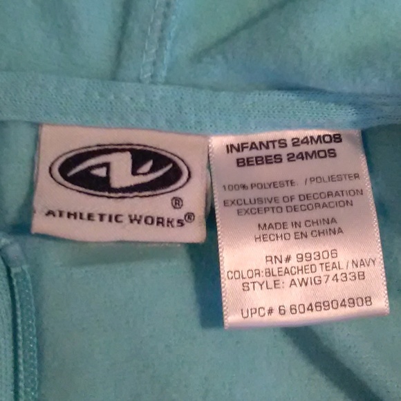 ATHLETIC WORKS INFANT Jacket&lined pant set 24 MOS - Picture 4 of 4